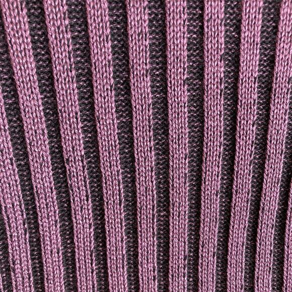 Fiber Arts Women's‎ Purple Asymmetrical Hem Ribbed Knit Sweater Est. Size XL - Picture 9 of 9